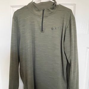 Green Nike Dri-Fit Quarter-Zip